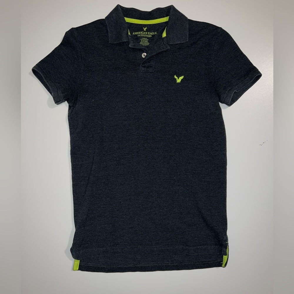 American Eagle Dark Gray XS Polo